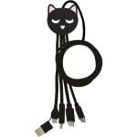 Cable para móvil BIGBEN YKCBLANDYXXLCATB USB-C USB-A Lightning Micro USB 1 m Negro