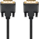 DVI-Kabel Goobay 69210 3m DVI-I Stecker 24+5 vergoldet Schwarz