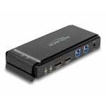 Switch KVM DeLock 11476 DisplayPort 1.4 8K 2 PC USB 3.2 Audio