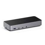 Dock station SATECHI Triple 4K Display Com 3 HDMI 2 DisplayPort 1000 Mbps Preto Prata
