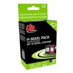 Cartouche d'encre UPrint HJ303XLUPP2 Pack compatible Noir/Couleur 2 pièces