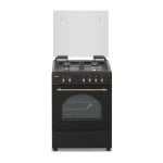 Cocina CORBERO CCSF6022NR Gas 4 Zonas Horno 55 L Negro Autoencendido