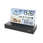 Estação Meteorológica CGV MétéoFlex Sensor Externo Relógio LCD Fase Lunar Alarme