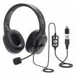 Casque Advance MIC-U550 filaire USB-A sur-oreille stéréo pliable noir