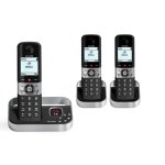 Telefon Alcatel F890 Trio DECT Anrufbeantworter Freisprechen Schwarz Grau