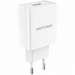 Caricatore da Parete Vention WML-CH07-EU-W 1xUSB 12W Nero Compatibile iPhone iPad