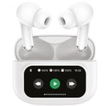 Écouteurs Muvit M2404 True Wireless Bluetooth ANC ENC, boîtier affichage, blanc