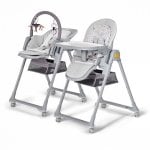 Trona Kinderkraft LASTREE 2-en-1 transformable compacte gris siège rembourré