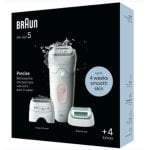 Depilatore Braun Silk-épil 5 5-050 Wet&Dry 28 pinzette MicroGrip Rosa Bianco