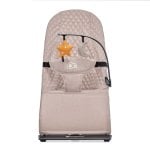 Hamaca de bebé Kinderkraft MIMI beige respaldo ajustable plegable juguetes