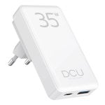 Caricatore DCU Advance Tecnologic 37500135 GaN 35W USB-C USB-A Compatto Bianco