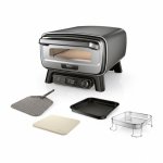 Forno de pizza Ninja MO201EU pedra 30 cm inox air fryer exterior