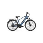Bicicleta eléctrica JASION EB5 Roamer motor 500 W batería 48 V 10 Ah 26" azul