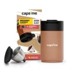 Kit Caps Me Slide compatível com Nescafé Dolce Gusto: shaker minimalista + 1 cápsula + 1 tampa de silicone