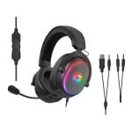 Auriculares SPEEDLINK CONUX RGB com fio USB e 3.5 mm Gaming Iluminação RGB Preto