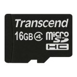 Speicherkarte Transcend TS16GUSDC4 16GB microSDHC Klasse 4 Schwarz