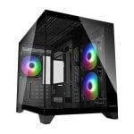 Caixa Cougar CGR-2QA6B-RGB Mini Tower Vidro Temperado RGB Gaming