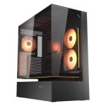 Caixa Cougar CGR-2DA4B Vidro Temperado RGB ATX/Micro ATX/Mini-ITX Preta Gaming