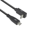 Câble USB Roline Type-C 0,5 m 10 Gbps angle 60 W Noir
