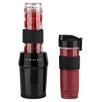 Sweiss Moov9 Mini-Standmixer, Smoothie-Maker, 2 x 570-ml-Flaschen mit Reisedeckeln, 4 Edelstahlklingen, 300 W, Schwarz