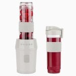 Sweiss Moov8 Mini-Standmixer, Smoothie-Maker, 2 x 570-ml-Flaschen mit Reisedeckeln, 4 Edelstahlklingen, 300 W, Beige