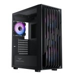 Caixa PC Preyon Nest Quarry ATX/E-ATX Vidro Temperado Torre Média Preto ARGB