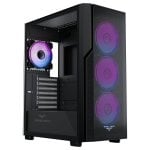 Caja PC Preyon Nest Aero ATX/E-ATX Cristal Templado Torre Negra ARGB con Ventana