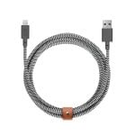 Cavo Lightning Native Union Belt Cable XL 3 m USB A Nero Bianco