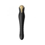 Vibrador Zalo King Thruster Negro con PowerThrust, control remoto y cristal Swarovski