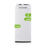 Lavadora Aspes ALCS6201C Carga Superior 6 kg 1200 rpm Clase C Blanca Display LED Vapor