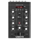 Mezclador Vonyx STM500BT 2 canais BT portátil Leitor MP3 USB Preto