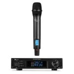 Micrófono Power Dynamics PD210 inalámbrico de mano UHF 160 canales con receptor rack
