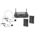 Micrófono Vonyx STWM712H inalámbrico VHF doble petaca con micro de cabeza