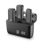 Micrófono Cellularline Talk Pro USB-C inalámbrico con reducción de ruido y doble micrófono