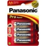Pile Panasonic LR6PPG Alcaline AA-M 1,5 V Lot de 4