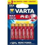 Pila Varta Max Tech AAA 6 Pezzi Alcalina Cilindrica Rossa e Gialla