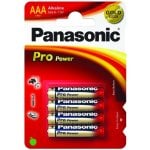 Pila Panasonic 1x4 LR03PPG Alcalina AAA 1,5V 4 pezzi Colori assortiti