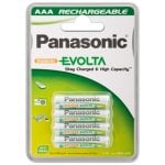 Akku AAA Panasonic Wentronic 800mAh NiMH 1,2V 4 Stück wiederaufladbar
