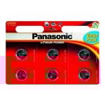 Pila Panasonic CR2032 Litio 3V Pack 6 Unidades Larga Duración