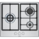 Placa Bosch Serie 4 PGC6B5K90 3 zonas inox 60 cm Wok Cast iron