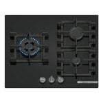 Placa Bosch Serie 4 PNC6B6K40 Vidro Preto 60 cm 3 zonas Gás Integrado