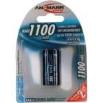 Batterie ANSMANN 1x2 NiMH 1100 mAh AAA Micro HR03 wiederaufladbar