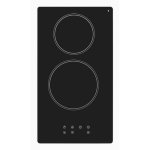 Placa Exquisit EKC300-020 Integrada 2 Zonas Cerámica Vidrio Negro 29 cm