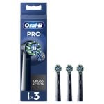 Testina Oral-B Pro Cross Action Nero Compatibile 3D 2D Confezione 3 Pezzi