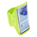 Custodia per cellulare Cellularline Armband Fitness Fascia da braccio Microfibra Verde lime Universale fino a 6.7 pollici con tasca per carta per smartphone universali