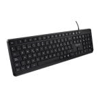 Teclado V7 KU350ES de membrana tamaño completo con USB y teclas multimedia