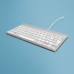 Teclado R-Go Tools Compact Break de membrane ergonomique AZERTY FR filaire blanc