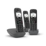 Telefon Gigaset AS490 Trio kabellos DECT Freisprechfunktion 3 Mobilteile schwarz
