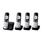 Téléphone Panasonic KX-TG6824GB DECT 120 contacts Réduction de bruit Noir Argent