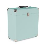 Funda para disco de vinilo Audizio RC32 azul con asa de transporte